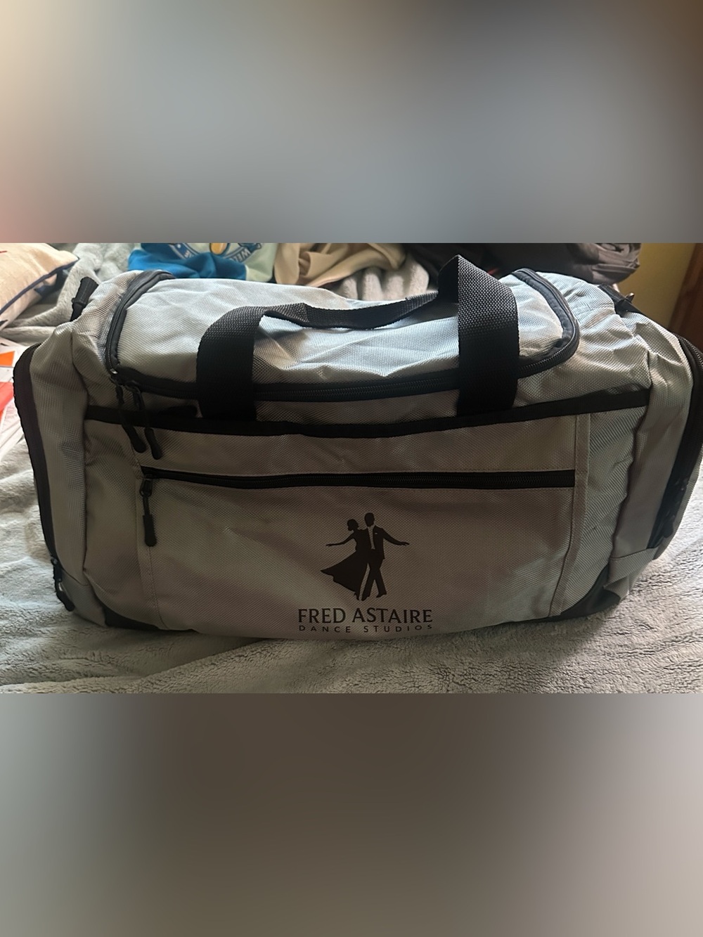 Gray/Black Duffle Bag